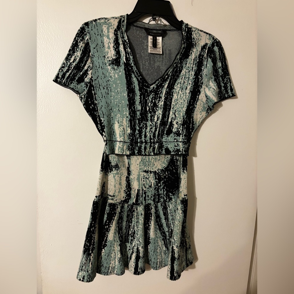 BCBGMaxAzria Black and Green crop top size Small and skirt size Medium